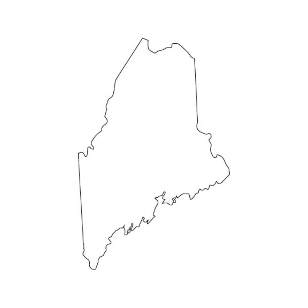 Precut Glass Shape - Maine - COE 96