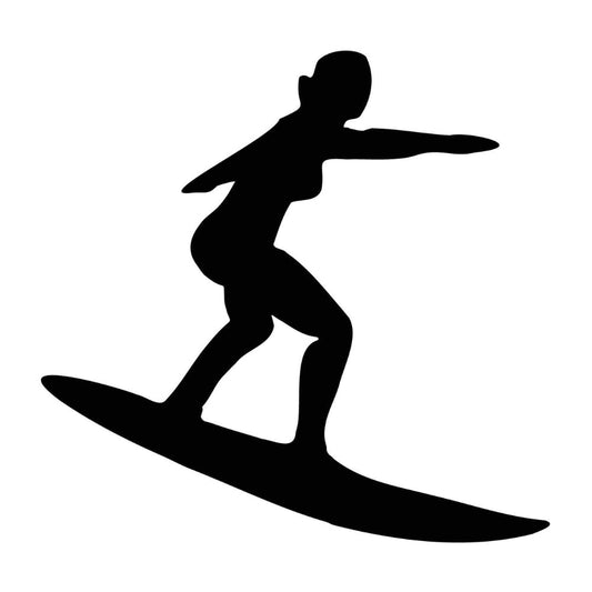 Precut glass shape of surfer #3.