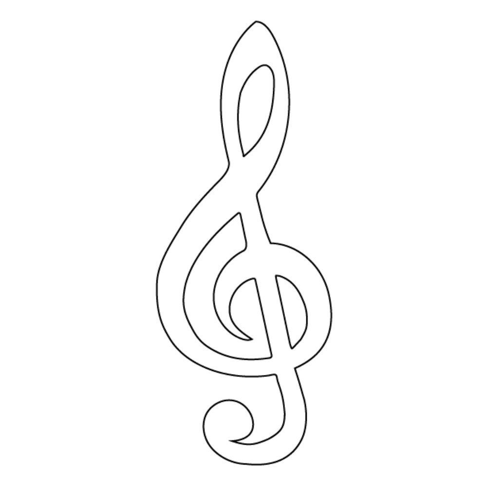 Treble Clef Precut Shape - COE 90