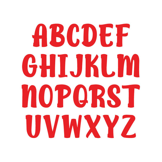 Precut - Maybe Cats Font - Red - 90