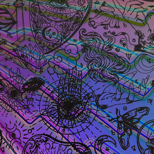 Mystic Visions Etched Dichroic Glass