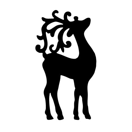 Elegant reindeer fused glass precut in Bullseye COE 90 glass for holiday art