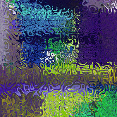 Close up image of multicolored fused glass with raindrops, for decoration only