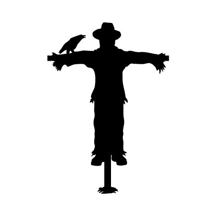 Scarecrow precut silhouette in COE 96 Oceanside glass, available in black, white, or clear