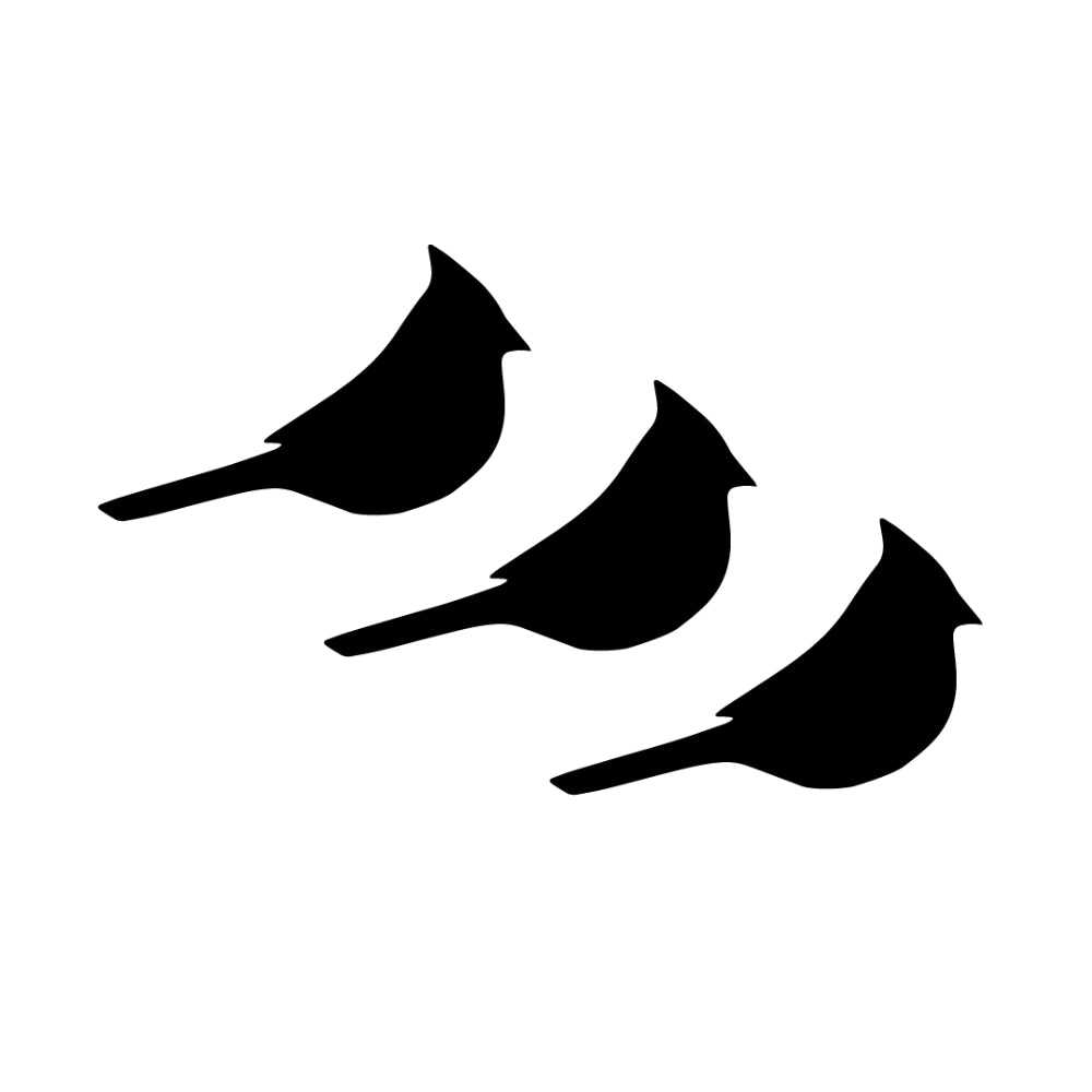 Cardinal (3pk) Precut Glass Shape - COE 90